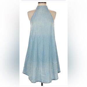 Cloth & Stone Pale Blue denim halter Dress
